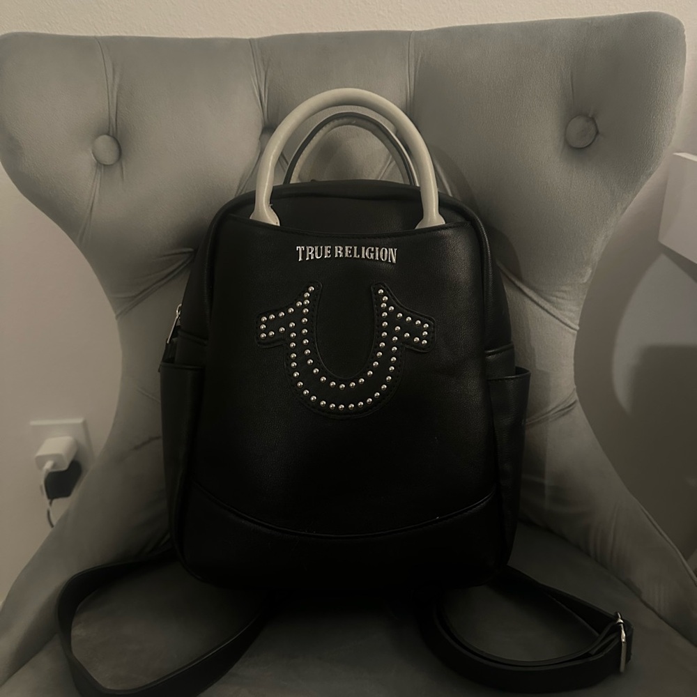 True Religion Black Backpack